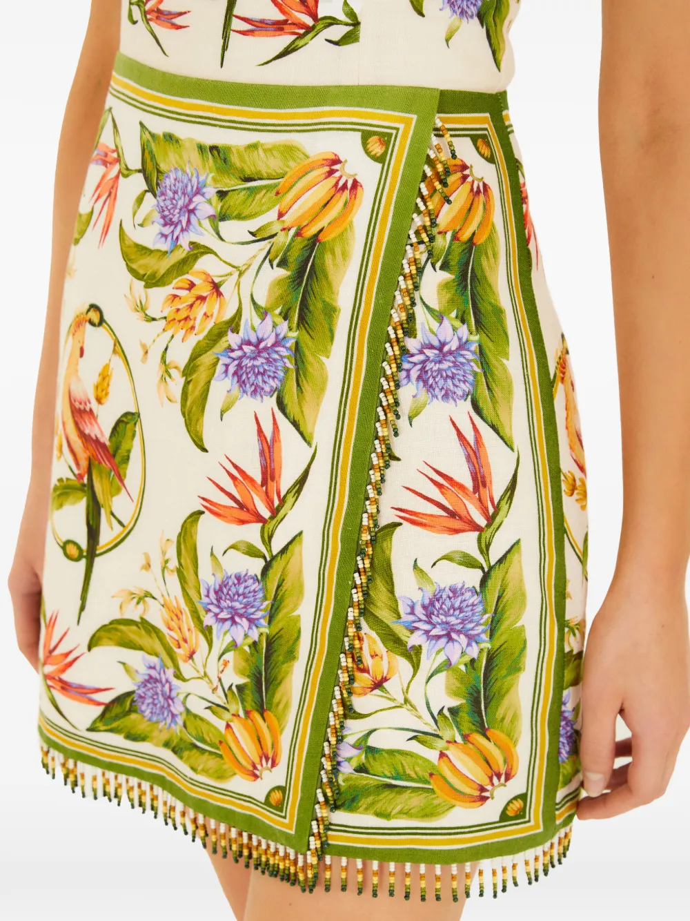 FARM Rio Jurk met bloemenprint Beige