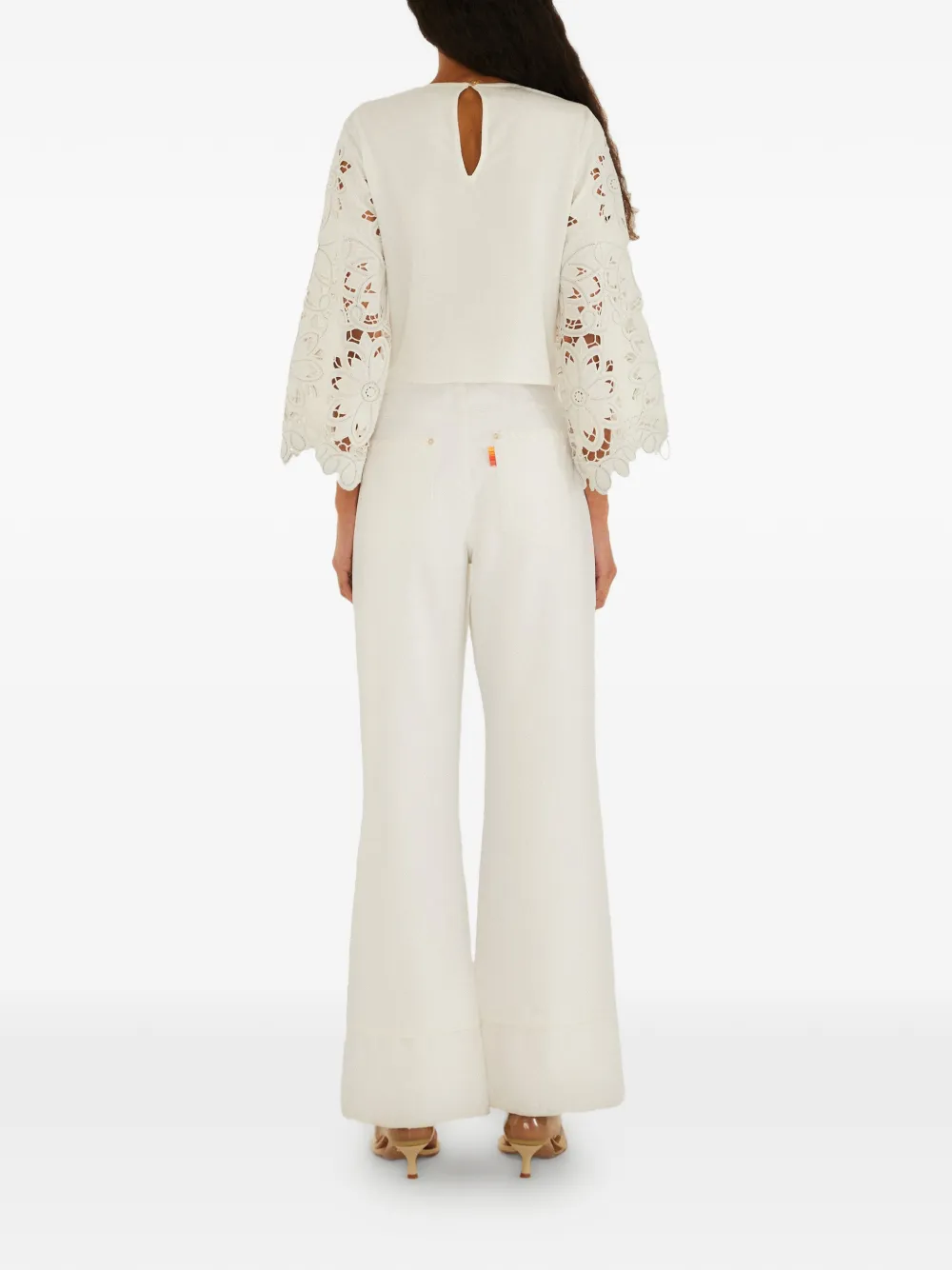 FARM Rio Twill broek met franje en zak Wit