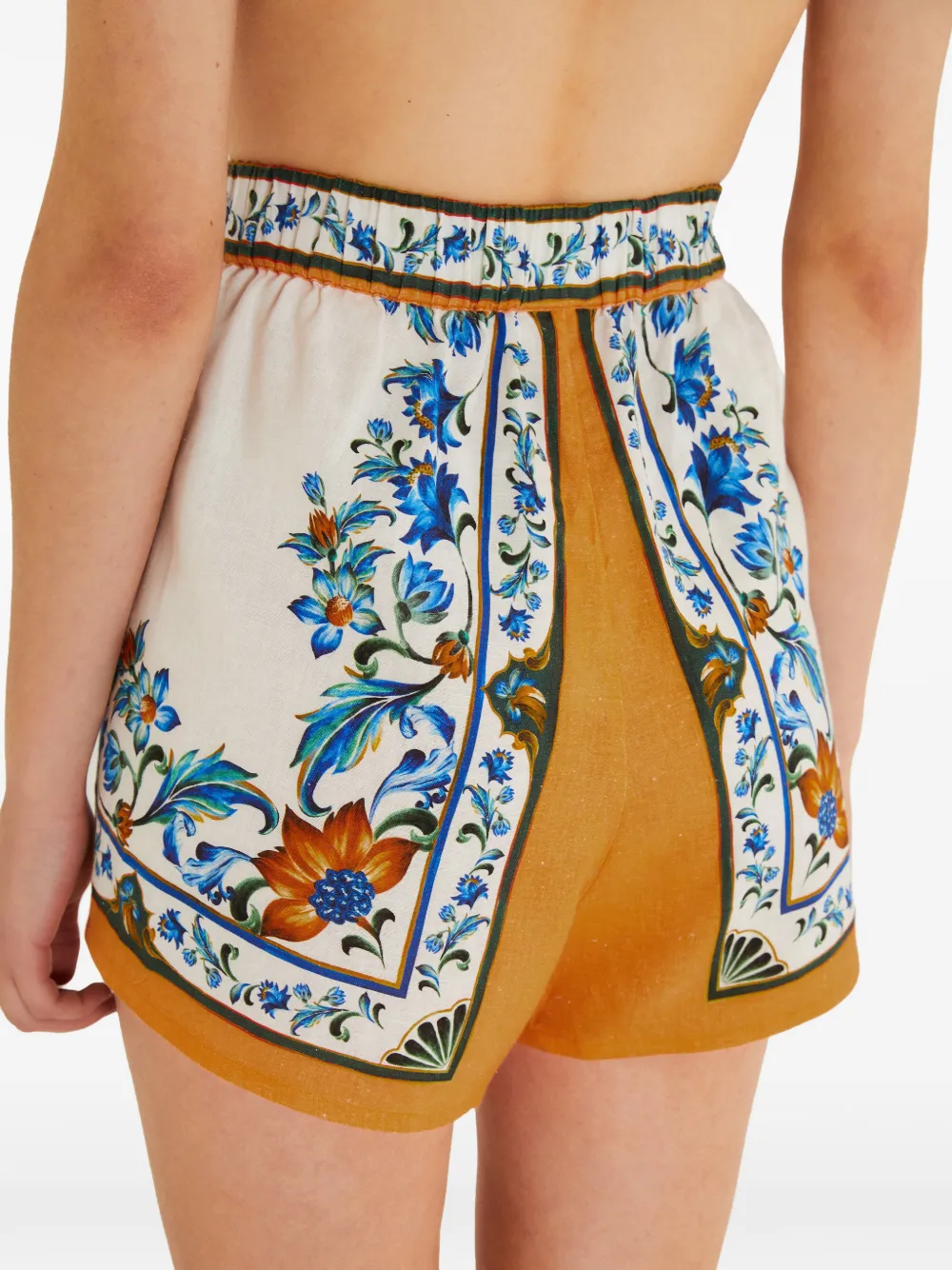 FARM Rio Shorts met bloemenprint Beige