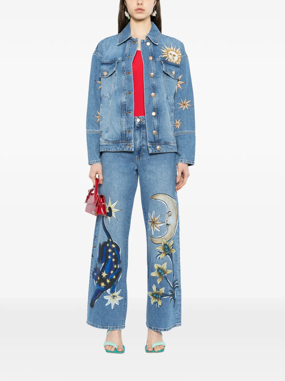 FARM Rio Jack met print Blauw