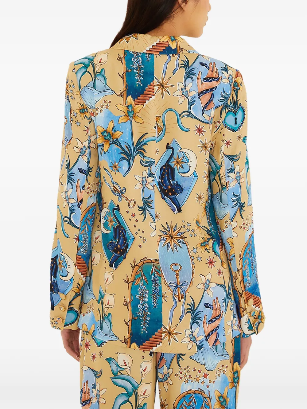  Farm Rio Blazer Sand Mystical Con Estampado - Neutro 