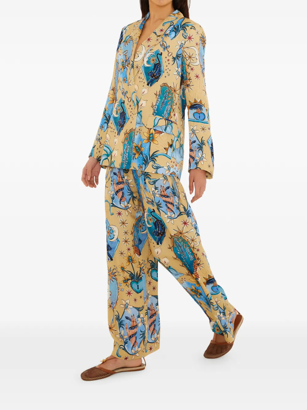  Farm Rio Blazer Sand Mystical Con Estampado - Neutro 