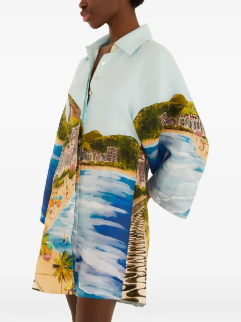 FARM Rio print tie dress