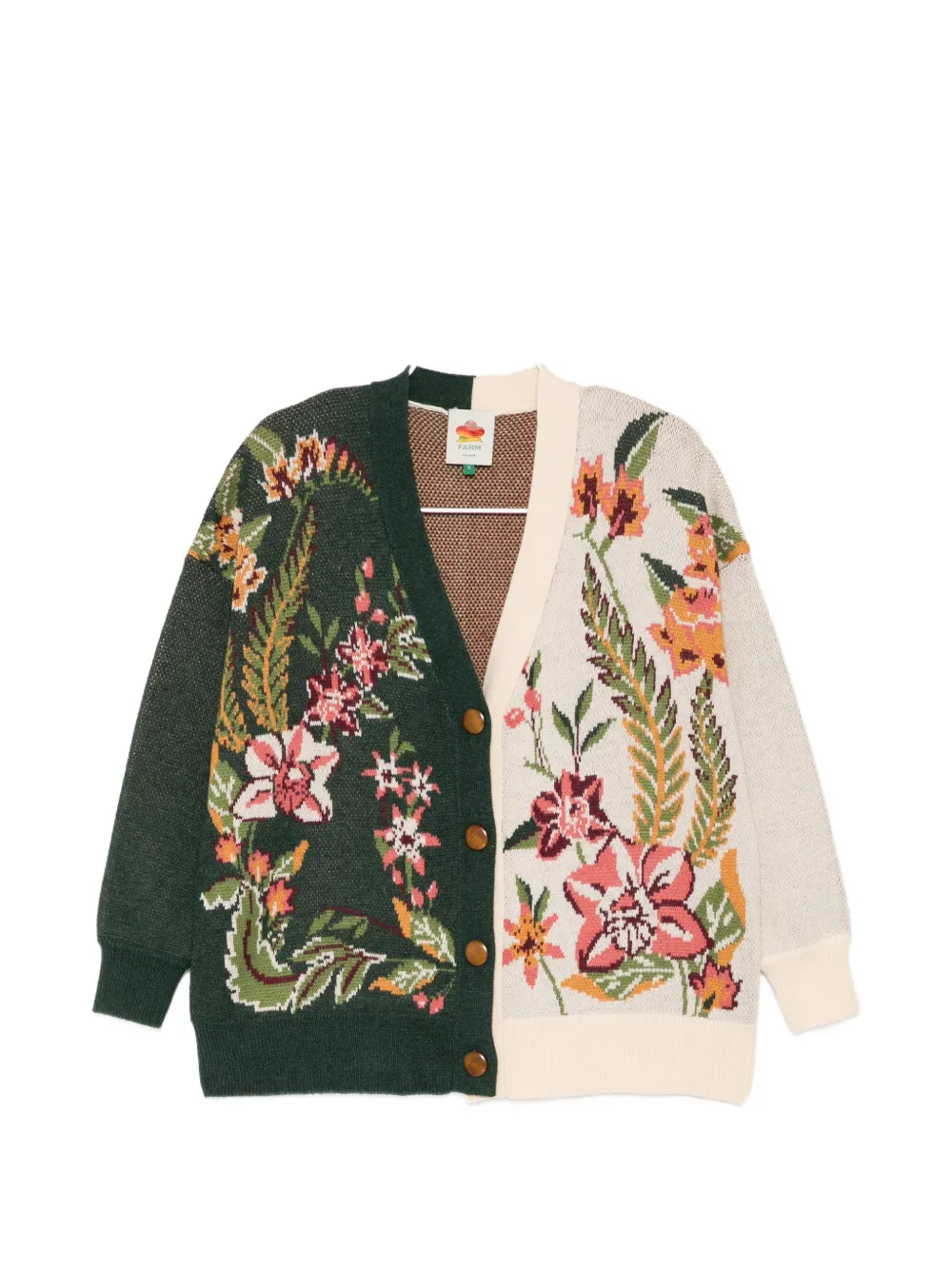 FARM Rio Cardigan a fiori - Nero