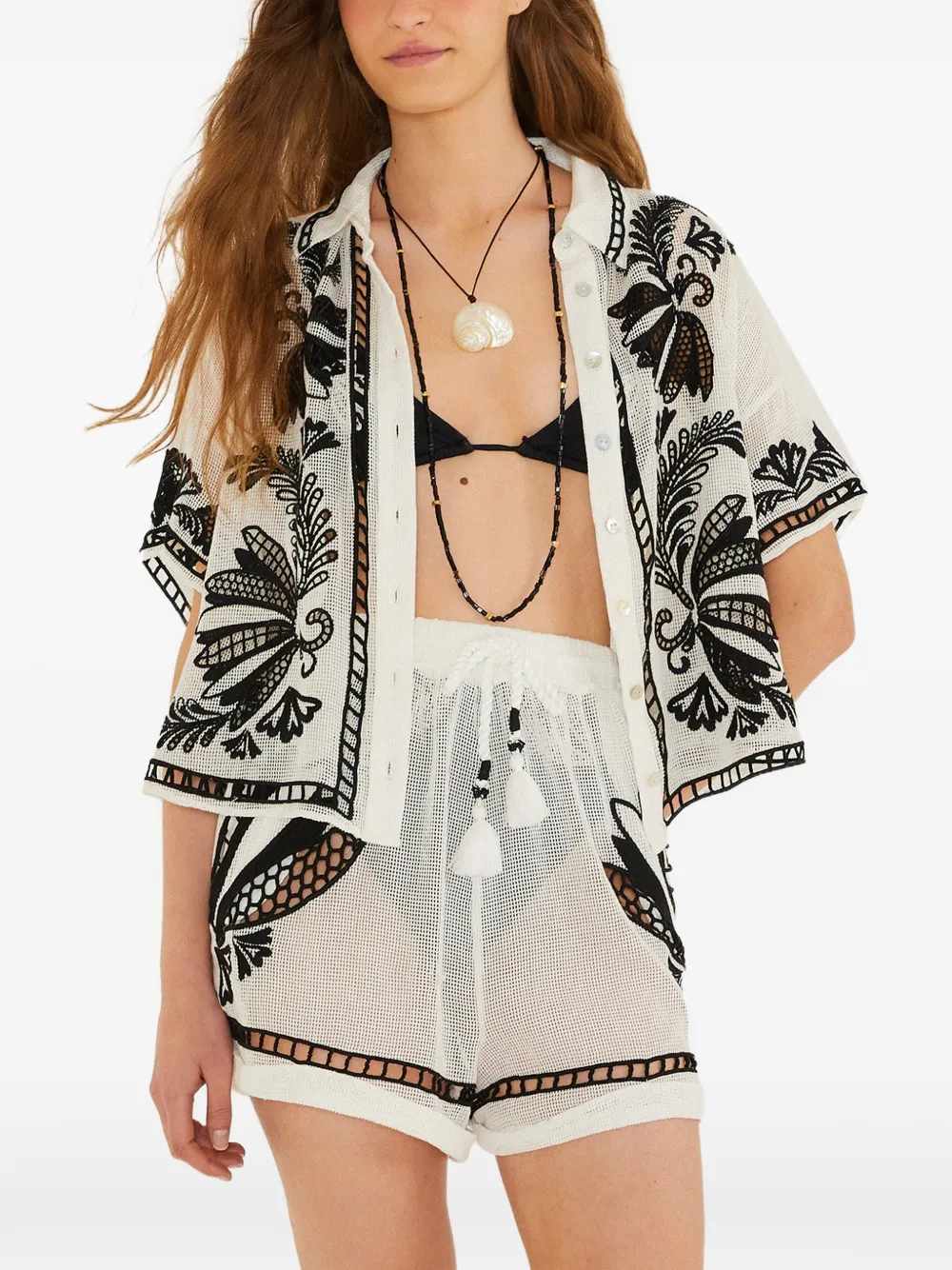 FARM Rio Copacabana Beach shirt - Bianco