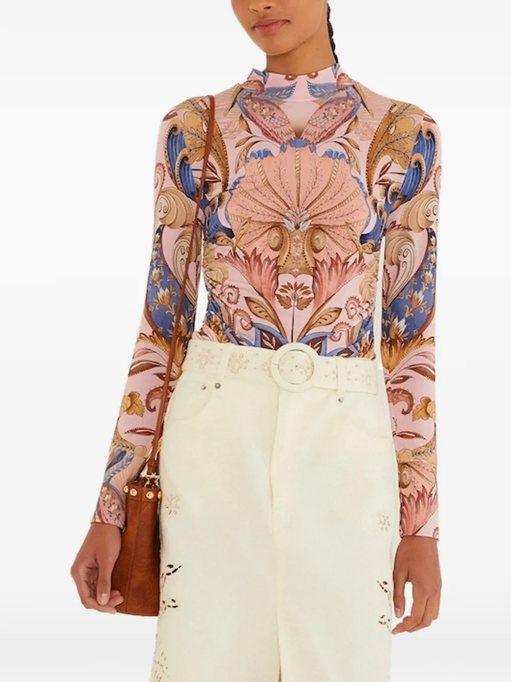 FARM Rio Blusa con stampa - Rosa