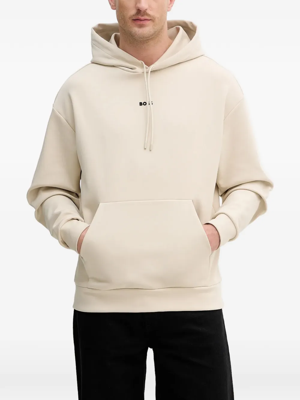 BOSS logo hoodie - Toni neutri