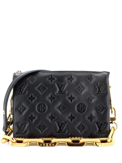 Louis Vuitton Pre-Owned Borsa a tracolla Coussin Bag BB in pelle di agnello goffrata con monogramma