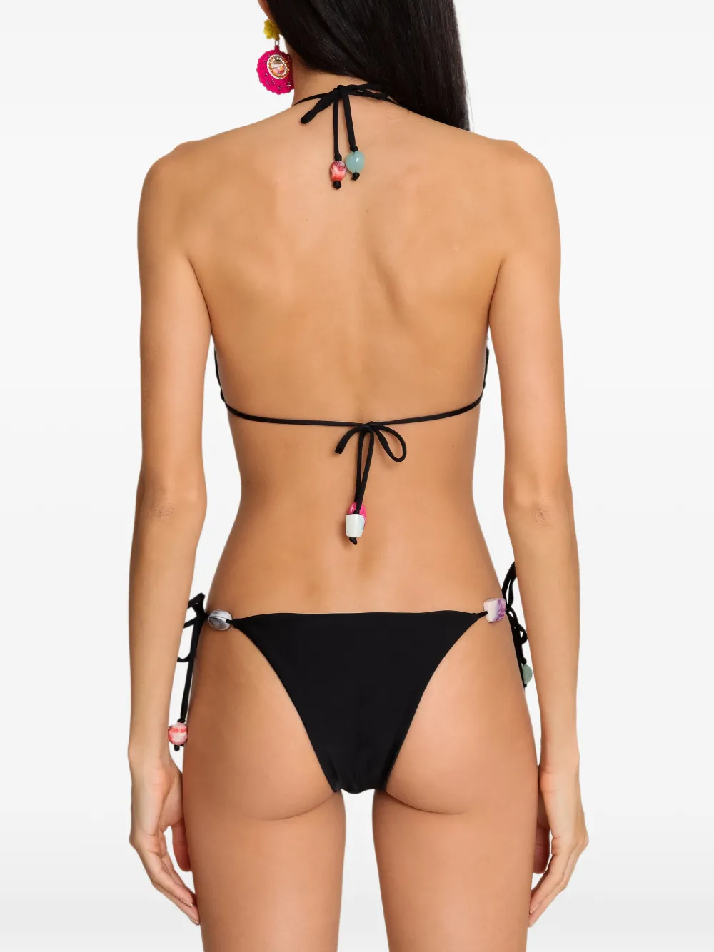 Amir Slama Bikini met kralen Zwart