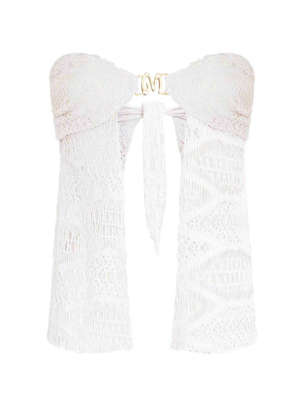 Amir Slama metal detail bandeau top - Bianco