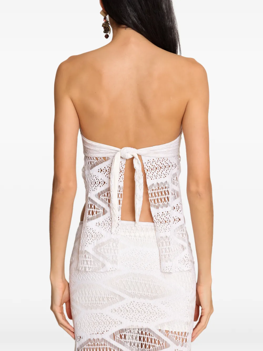 Amir Slama x Jade Picon bandeau top met metalen detail Wit