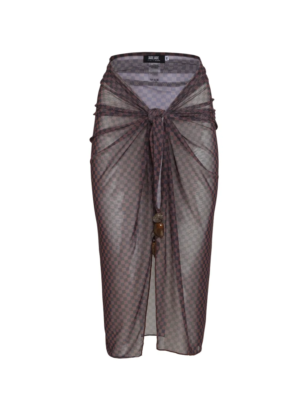 Amir Slama x Jade Picon checked pareo - Viola