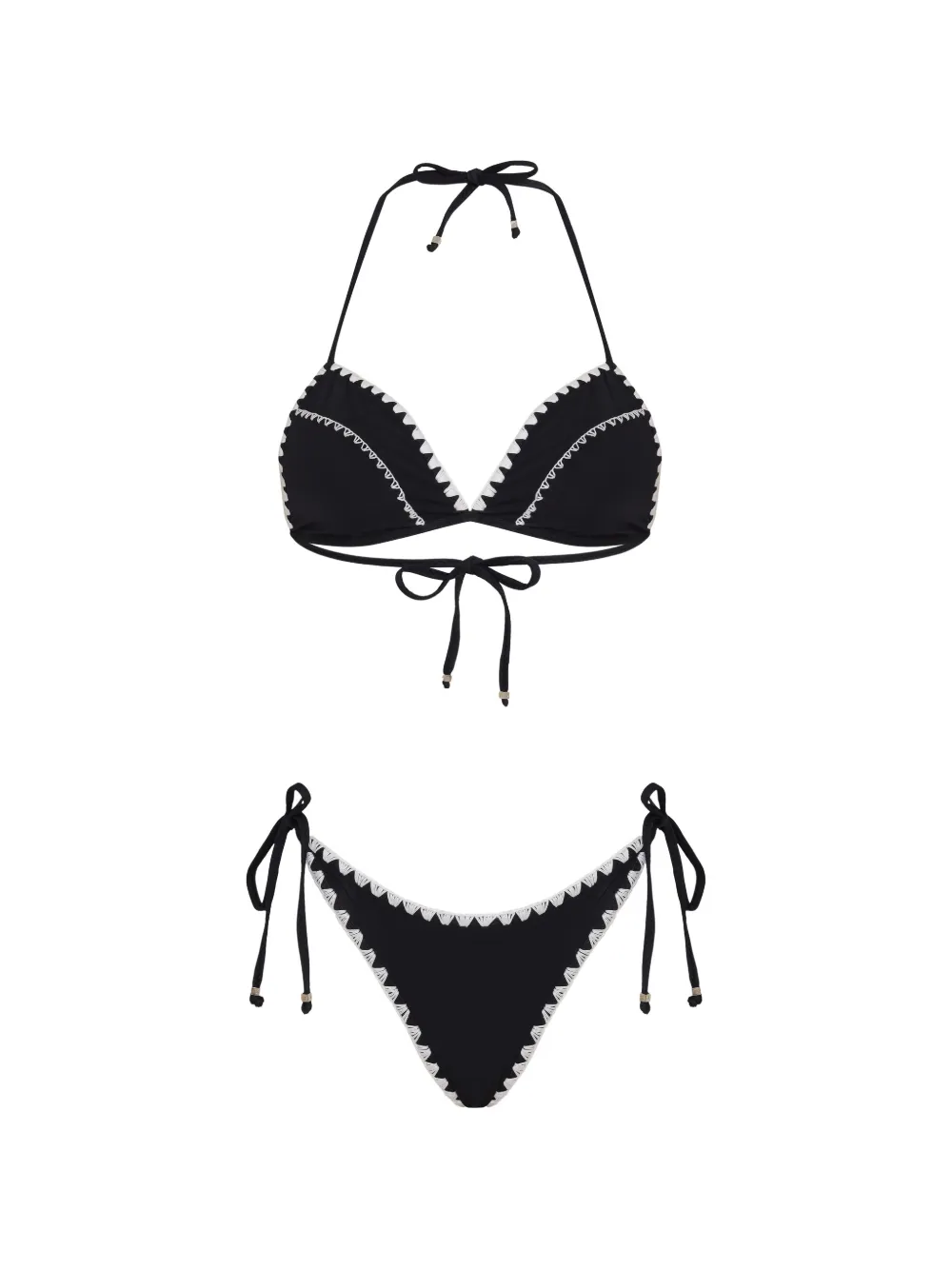 Amir Slama trim tie beachwear - Nero