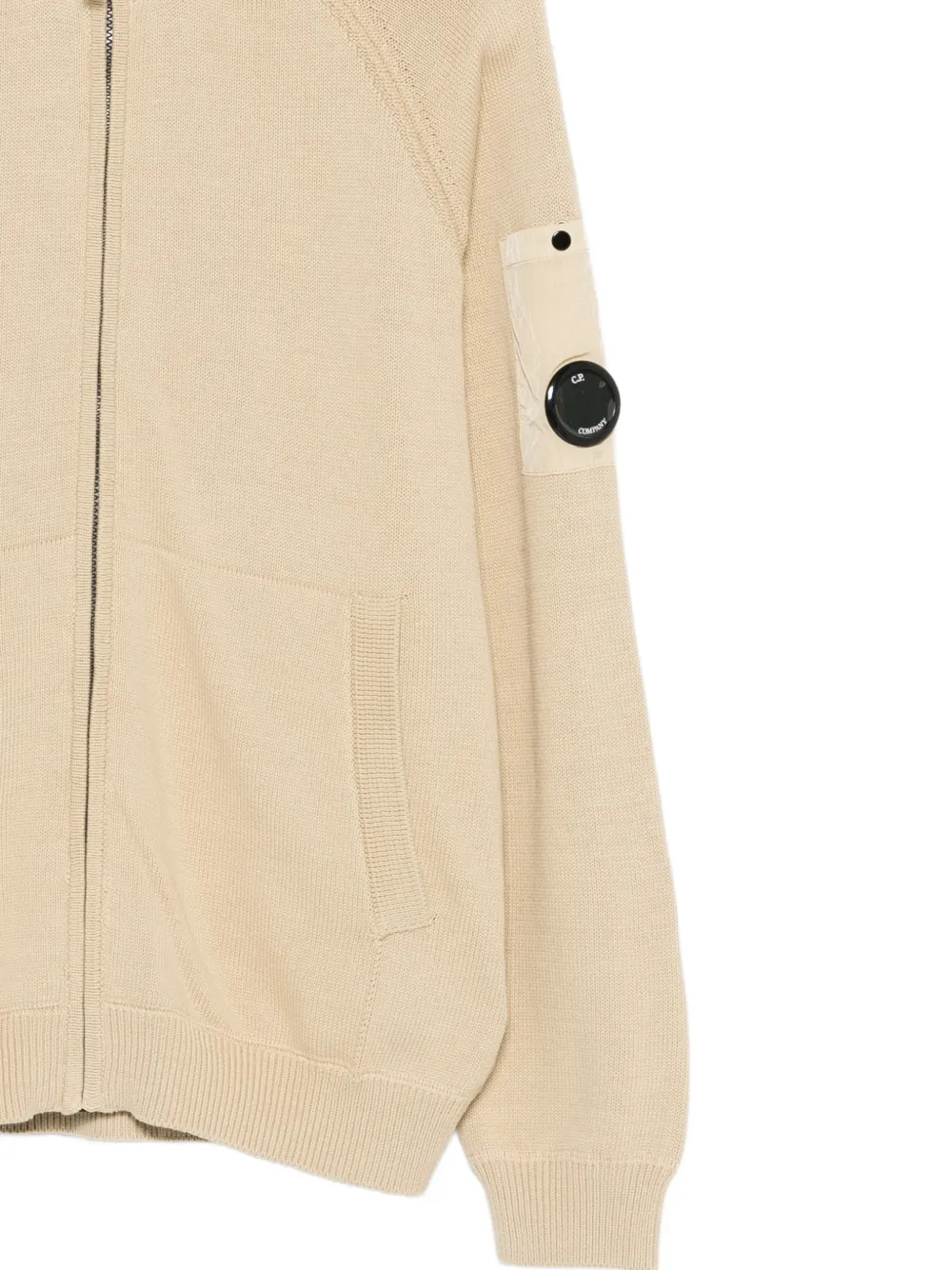 C.P. Company Kids Hoodie met rits Beige