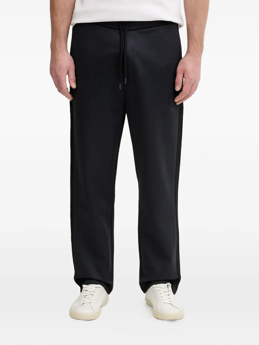 BOSS stripe-logo track pants - Blu