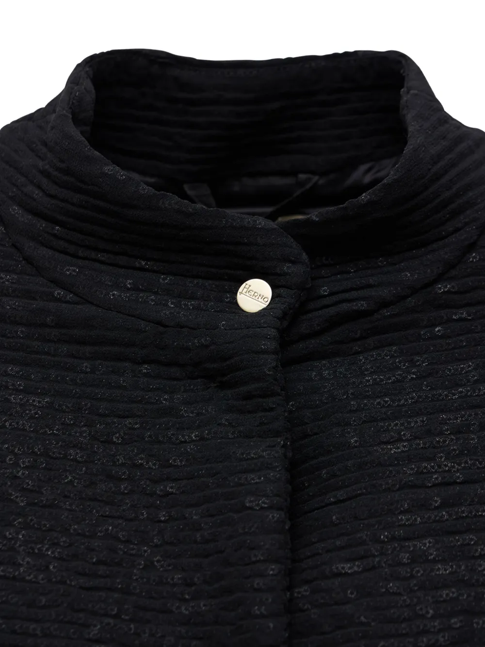  Herno Textured Coat - Black 