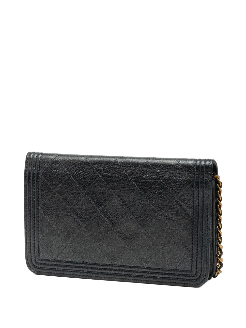 2014-2015 Quilted Calfskin Boy Wallet On Chain Crossbody Bag