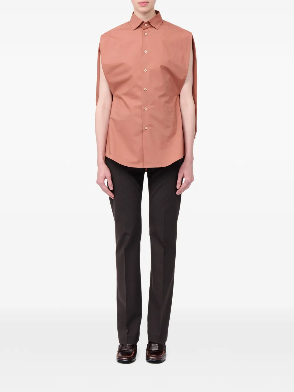 MM6 Maison Margiela Katoenen overhemd Bruin