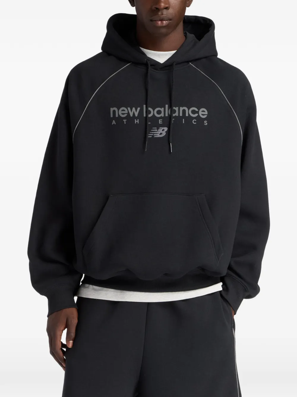 New Balance Trackside raglan sleeve hoodie - Nero