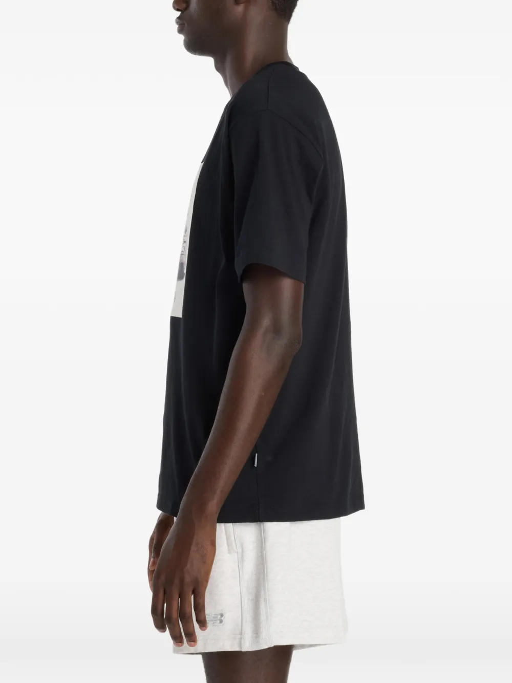 New Balance 574 Ad T-shirt met print Zwart