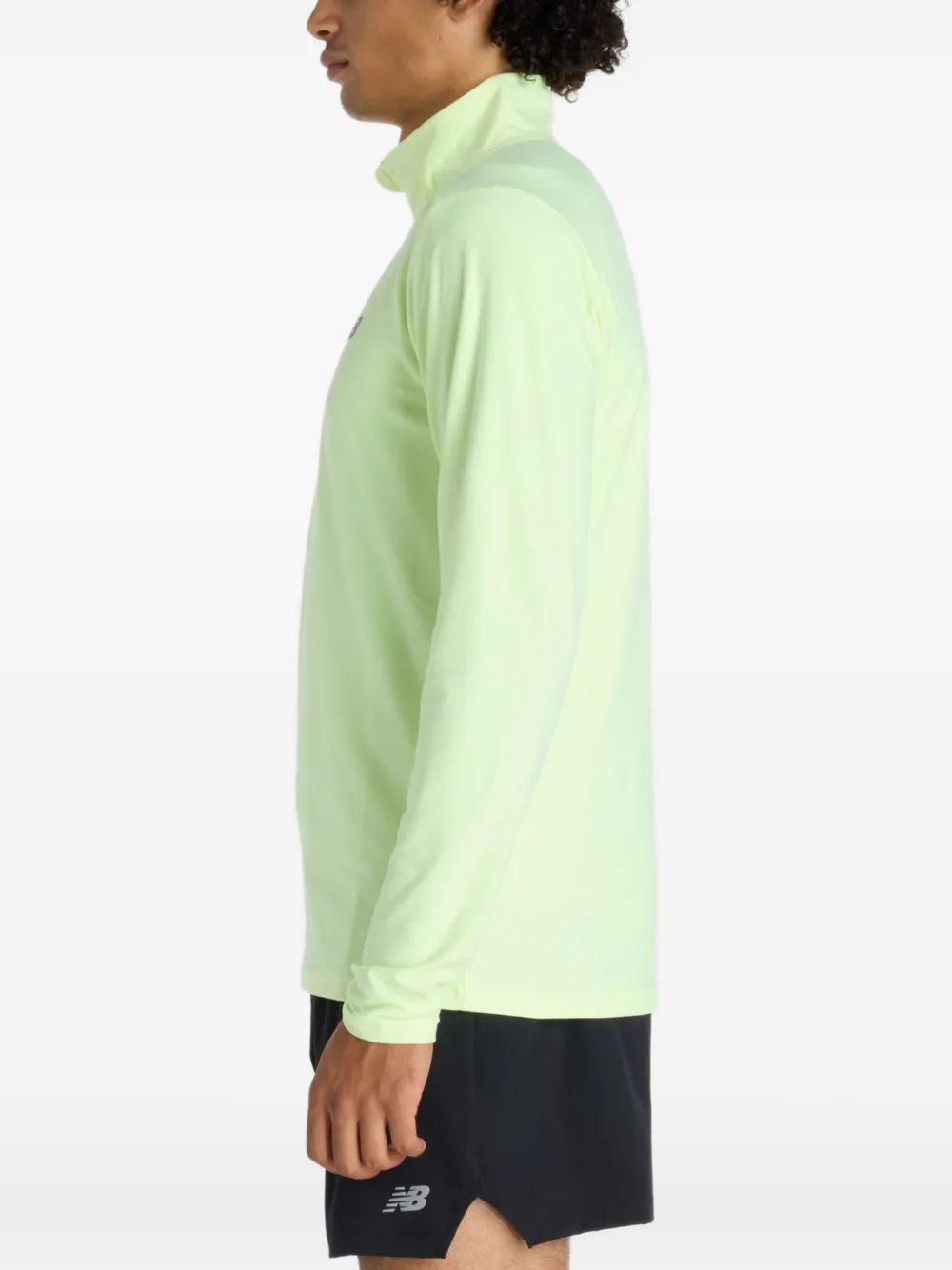 New Balance Space Dye gebreide trui met rits Groen