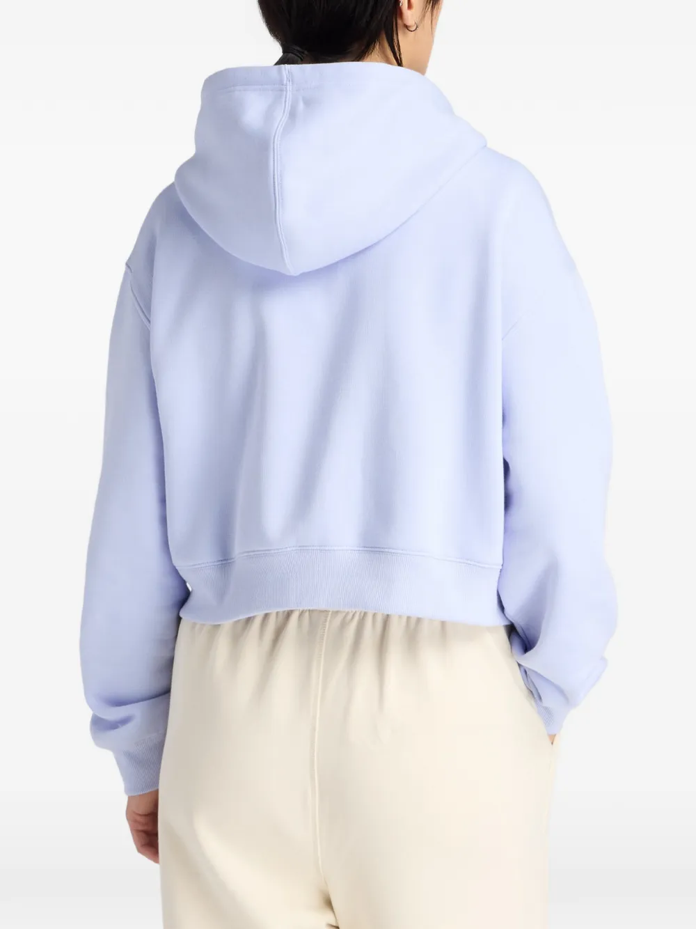 New Balance Hoodie met geborduurd logo en rits Paars
