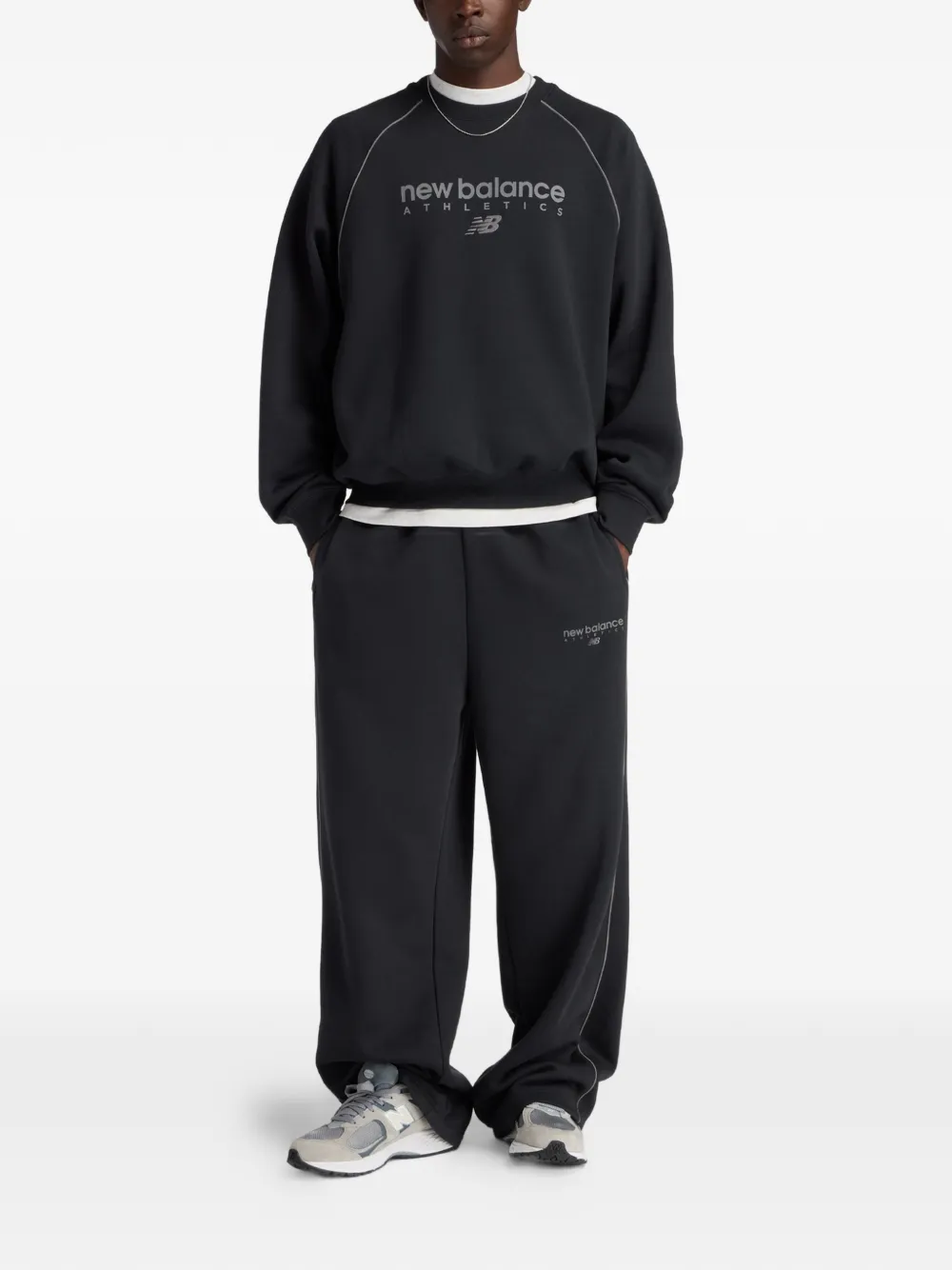 New Balance Sweater met ronde hals Zwart