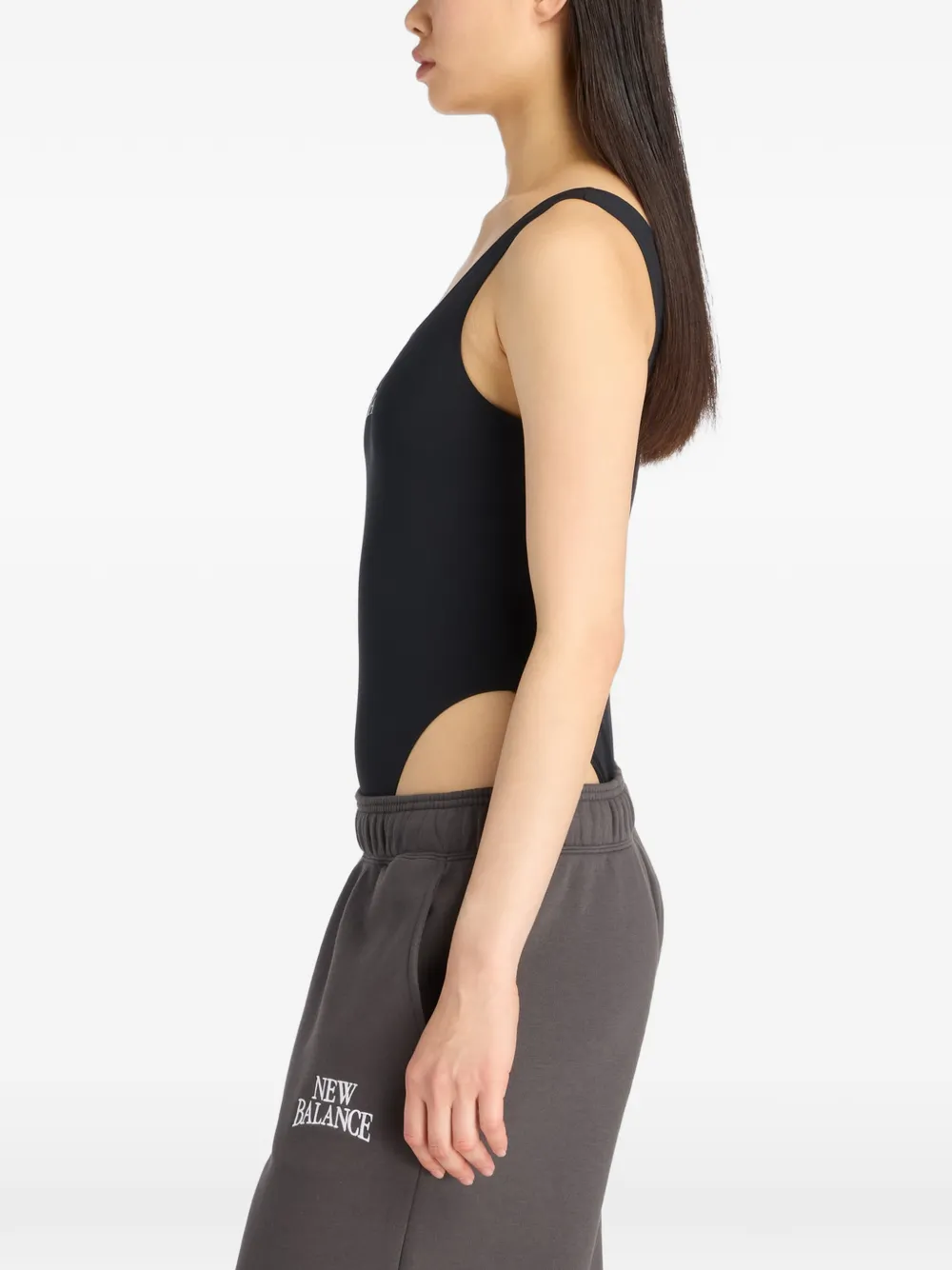 New Balance Trackside jumpsuit met logodetail Zwart