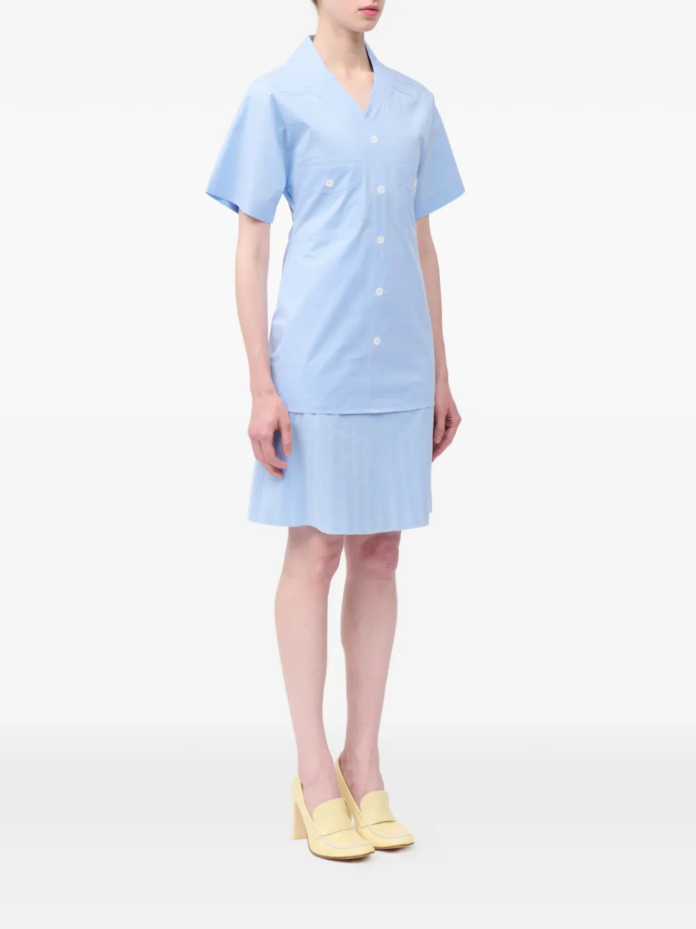 MM6 Maison Margiela Overhemd met opgestikte zak Blauw