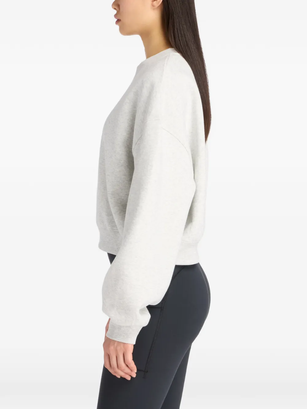 New Balance Sweater met ronde hals en borduurwerk Grijs