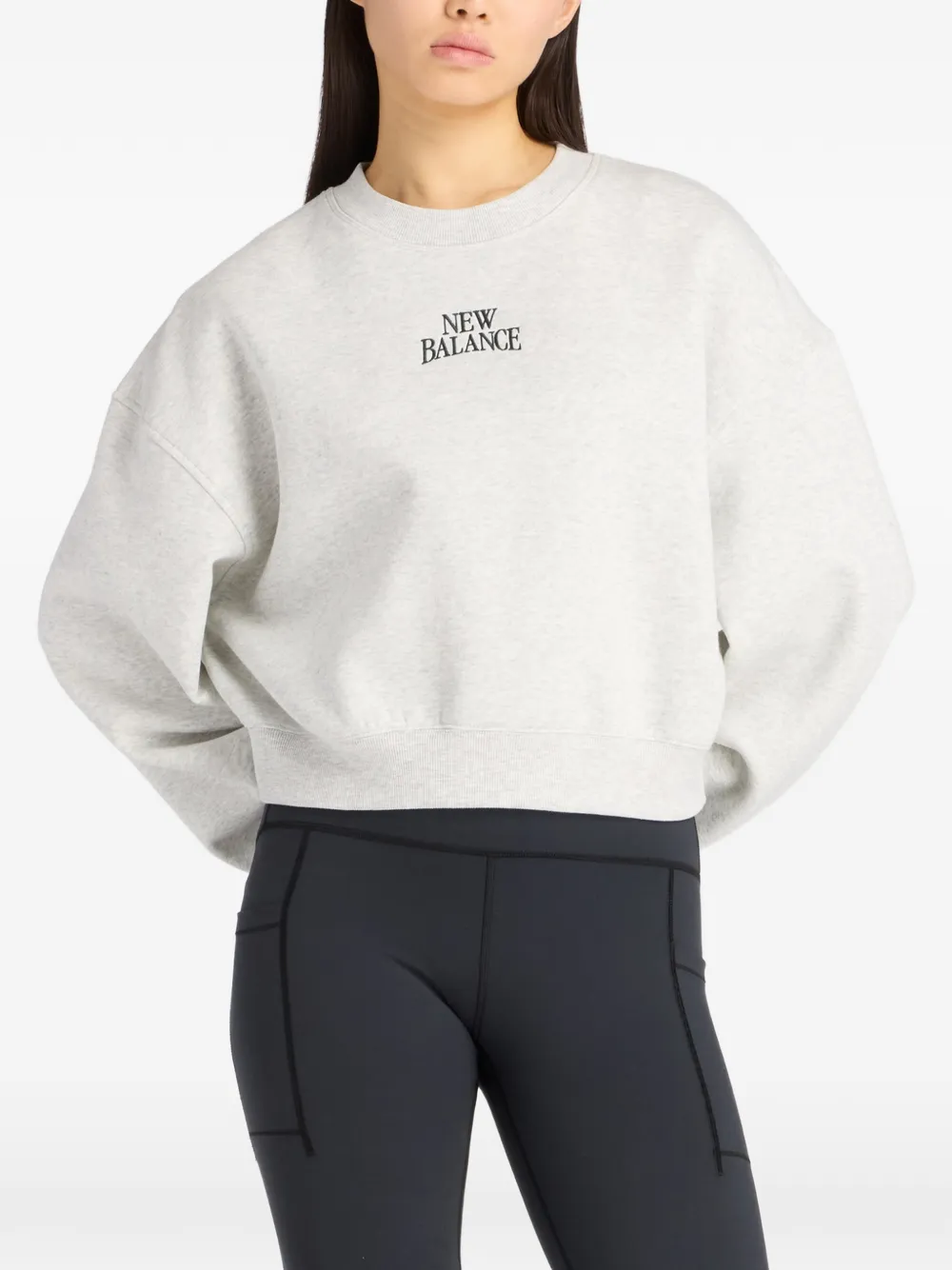 New Balance embroidered crew sweatshirt - Grigio