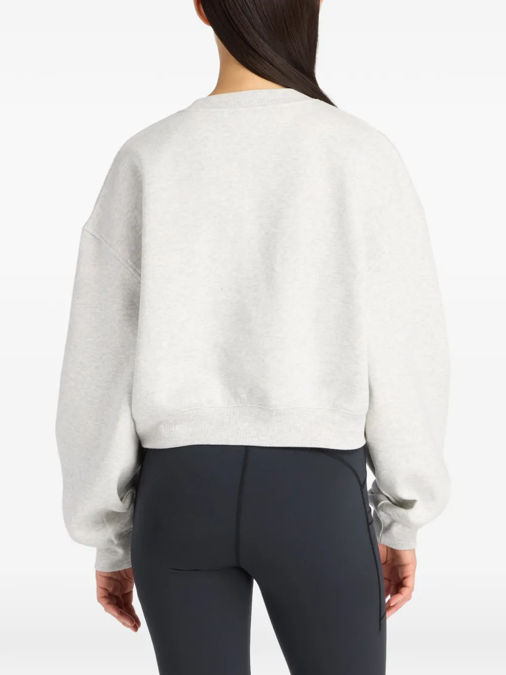 New Balance Sweater met ronde hals en borduurwerk Grijs