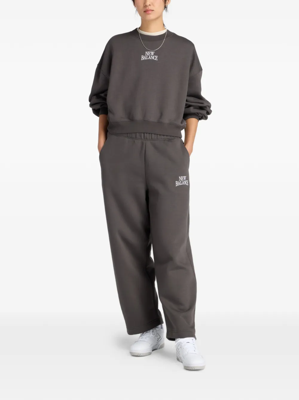 New Balance Sweater met ronde hals Zwart