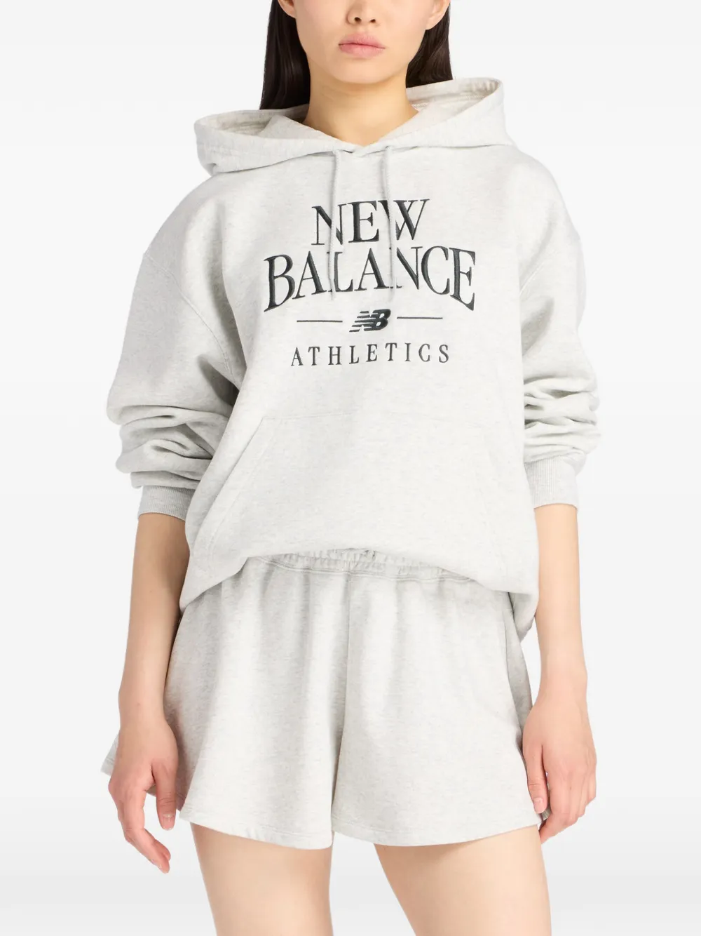 New Balance embroidered hoodie - Grigio