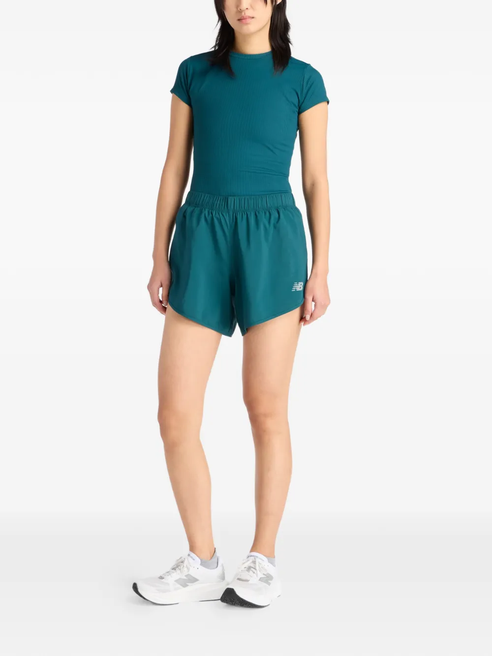 New Balance Getailleerd T-shirt Groen