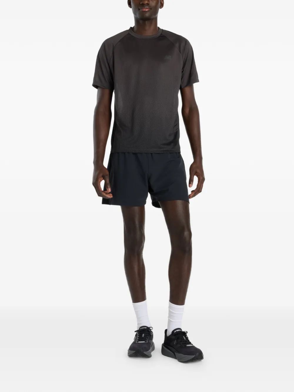 New Balance T-shirt met ronde hals Grijs