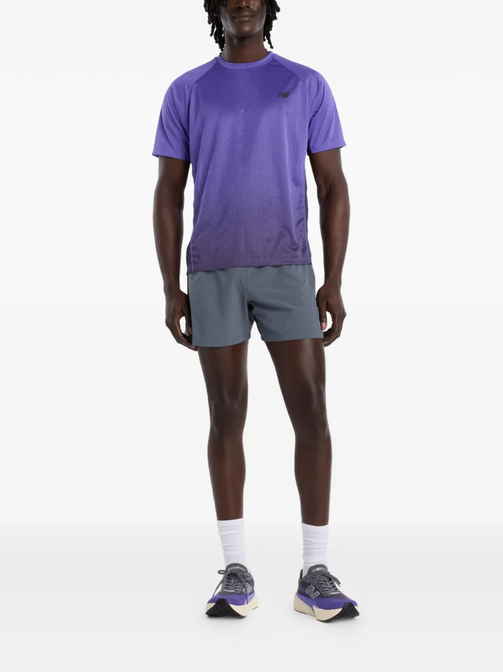 New Balance T-shirt met logoprint Paars