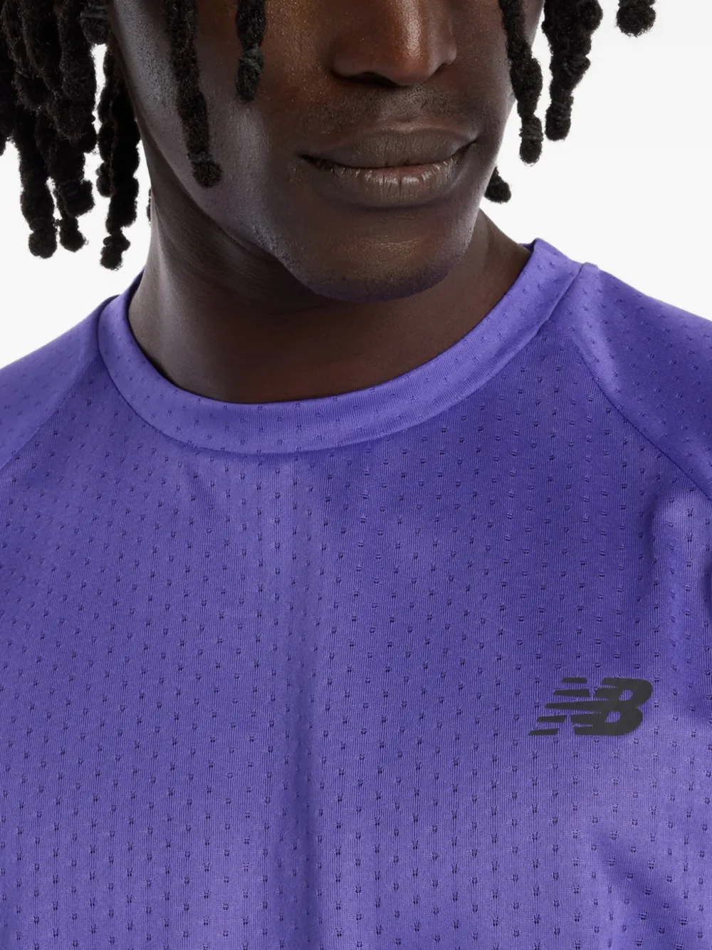 New Balance T-shirt met logoprint Paars