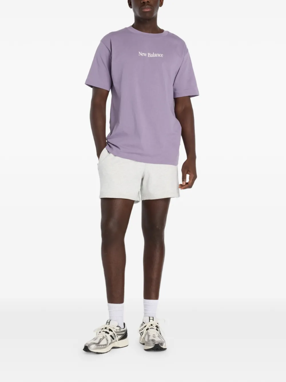 New Balance N Collage T-shirt met grafische print Paars