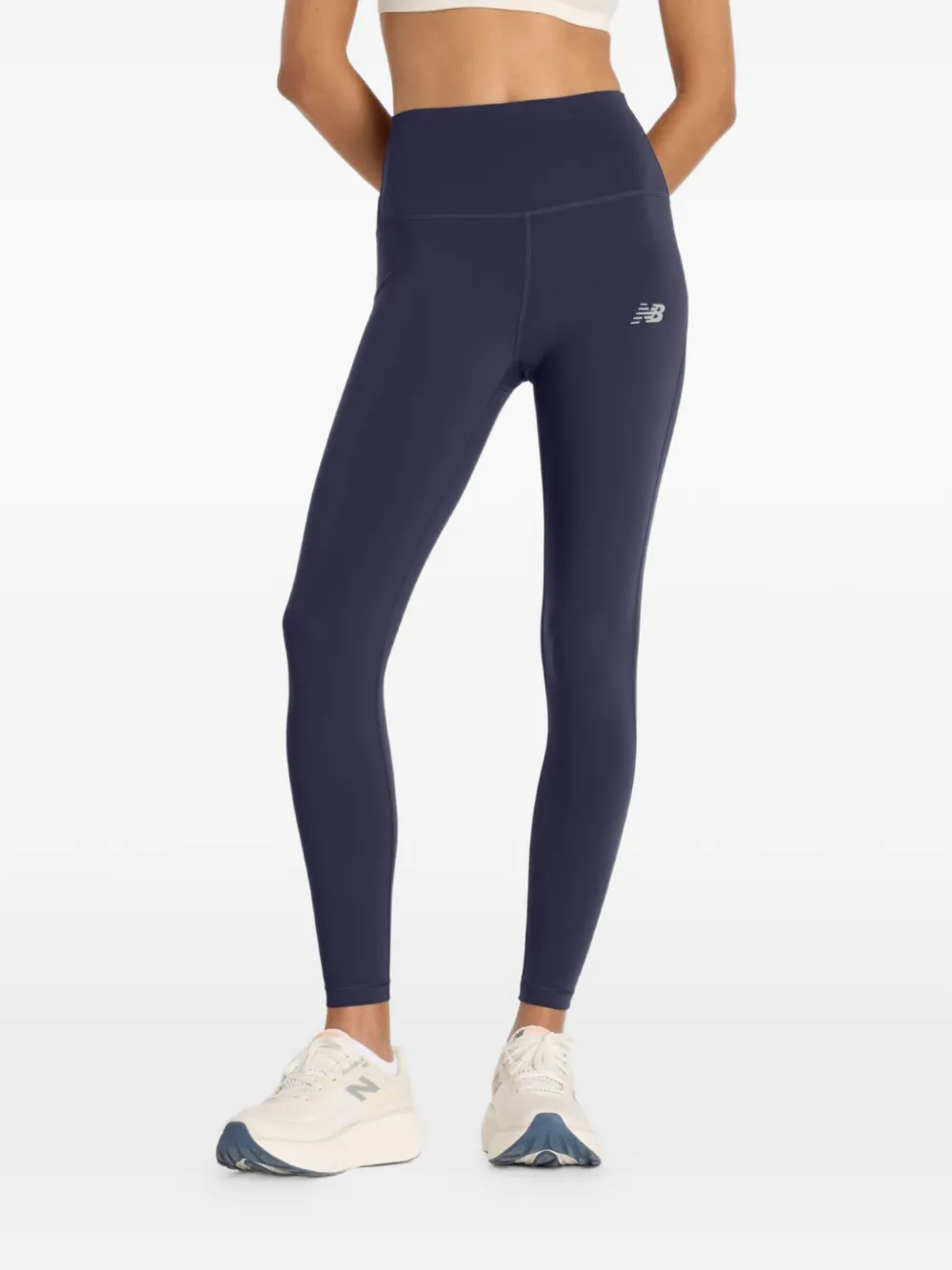New Balance Leggings con stampa logo - Blu