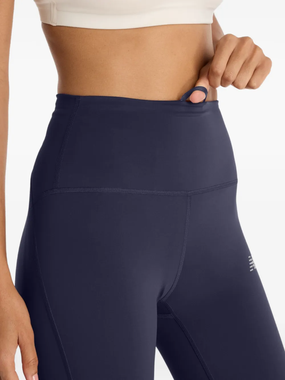 New Balance Legging met logoprint Blauw