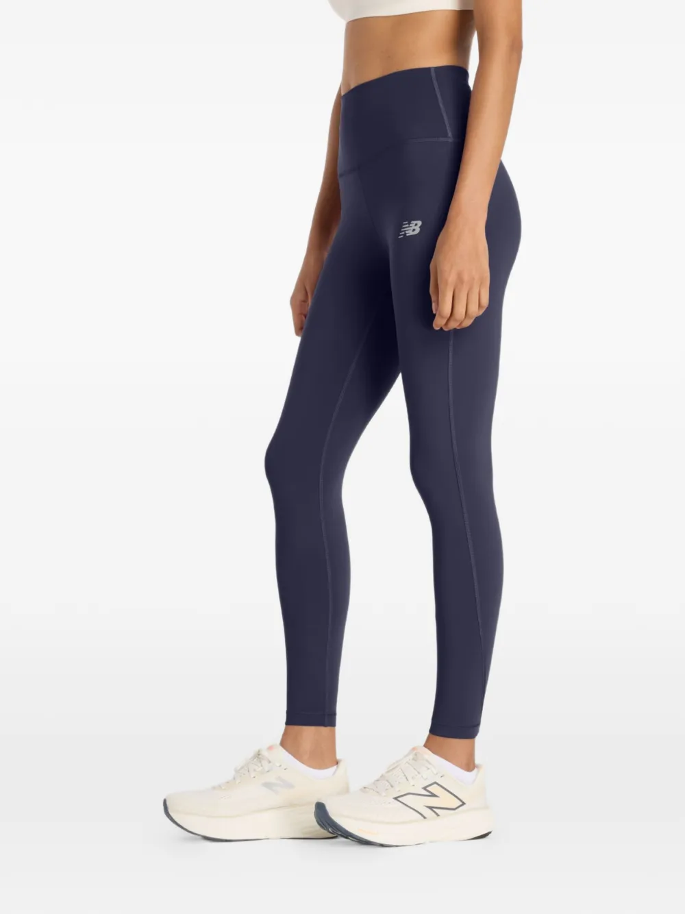 New Balance Legging met logoprint Blauw