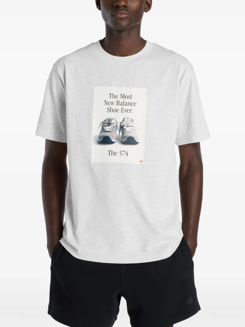 New Balance graphic-print T-shirt - Grigio