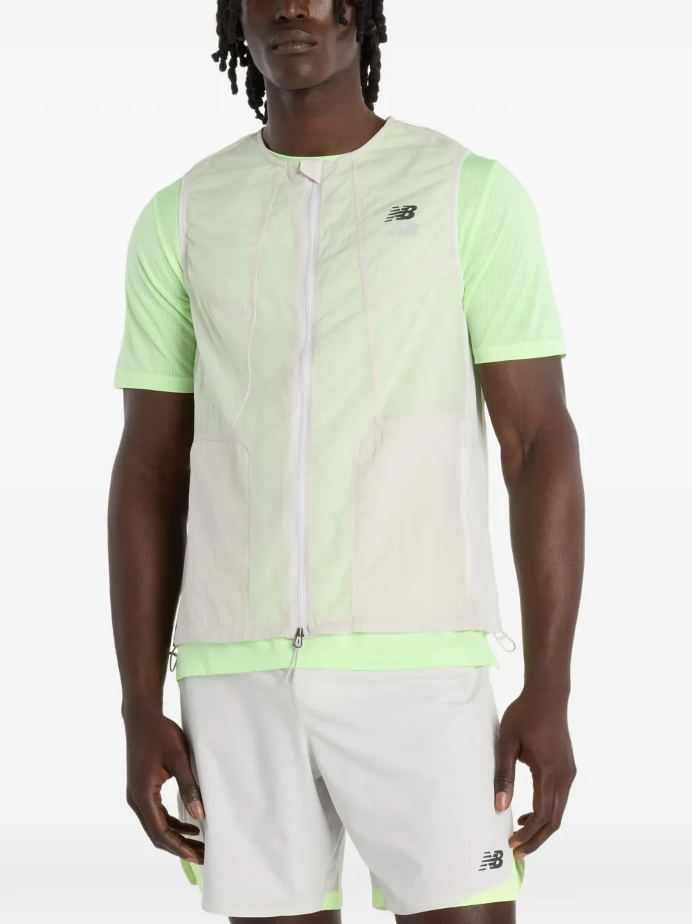 New Balance Gilet RC con zip - Verde