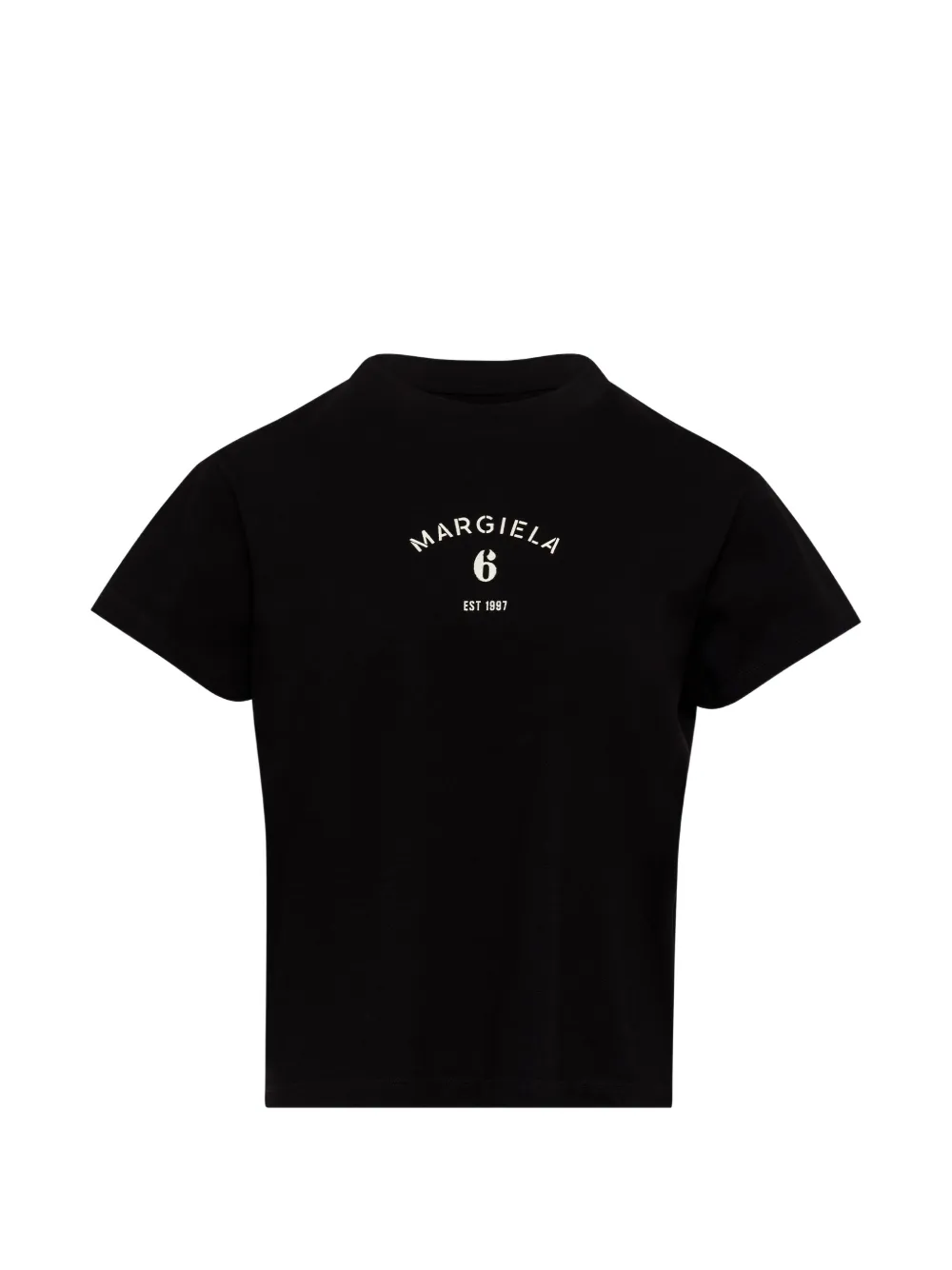 MM6 Maison Margiela T-Shirt mit Signature-Print - Schwarz