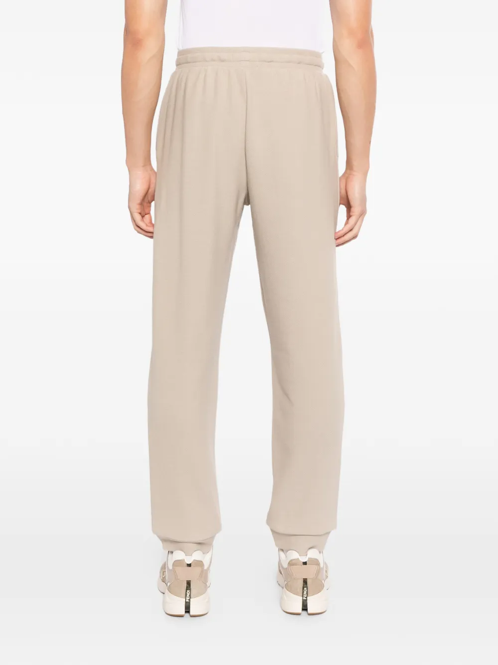 Emporio Armani Broek met trekkoord en logo Beige