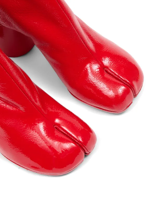 Maison Margiela Ankle Boot Tabi De Couro | Vermelho | FARFETCH BR