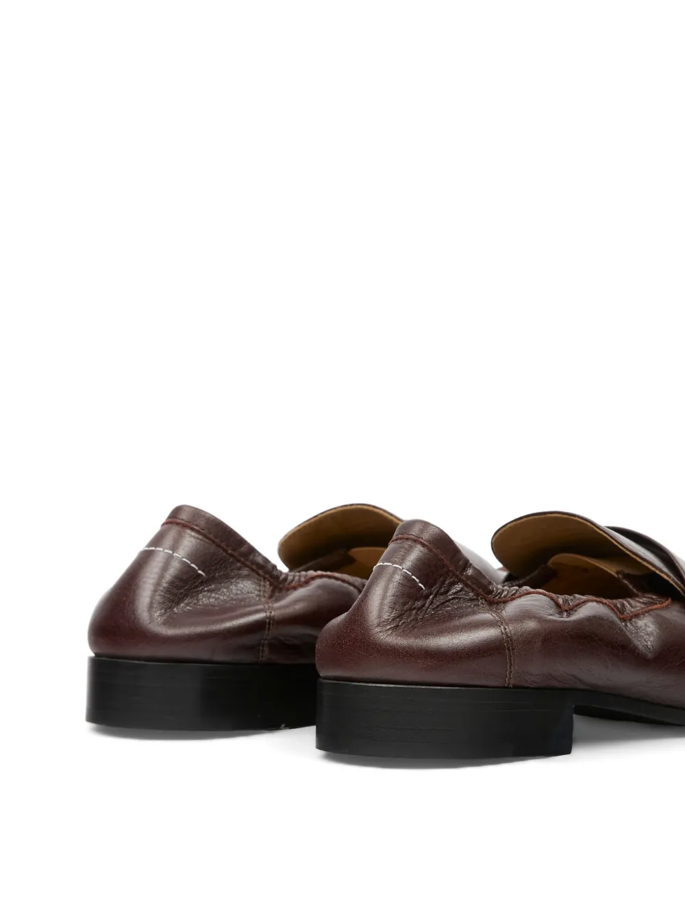 MM6 Maison Margiela Penny leren loafers met bandje Bruin