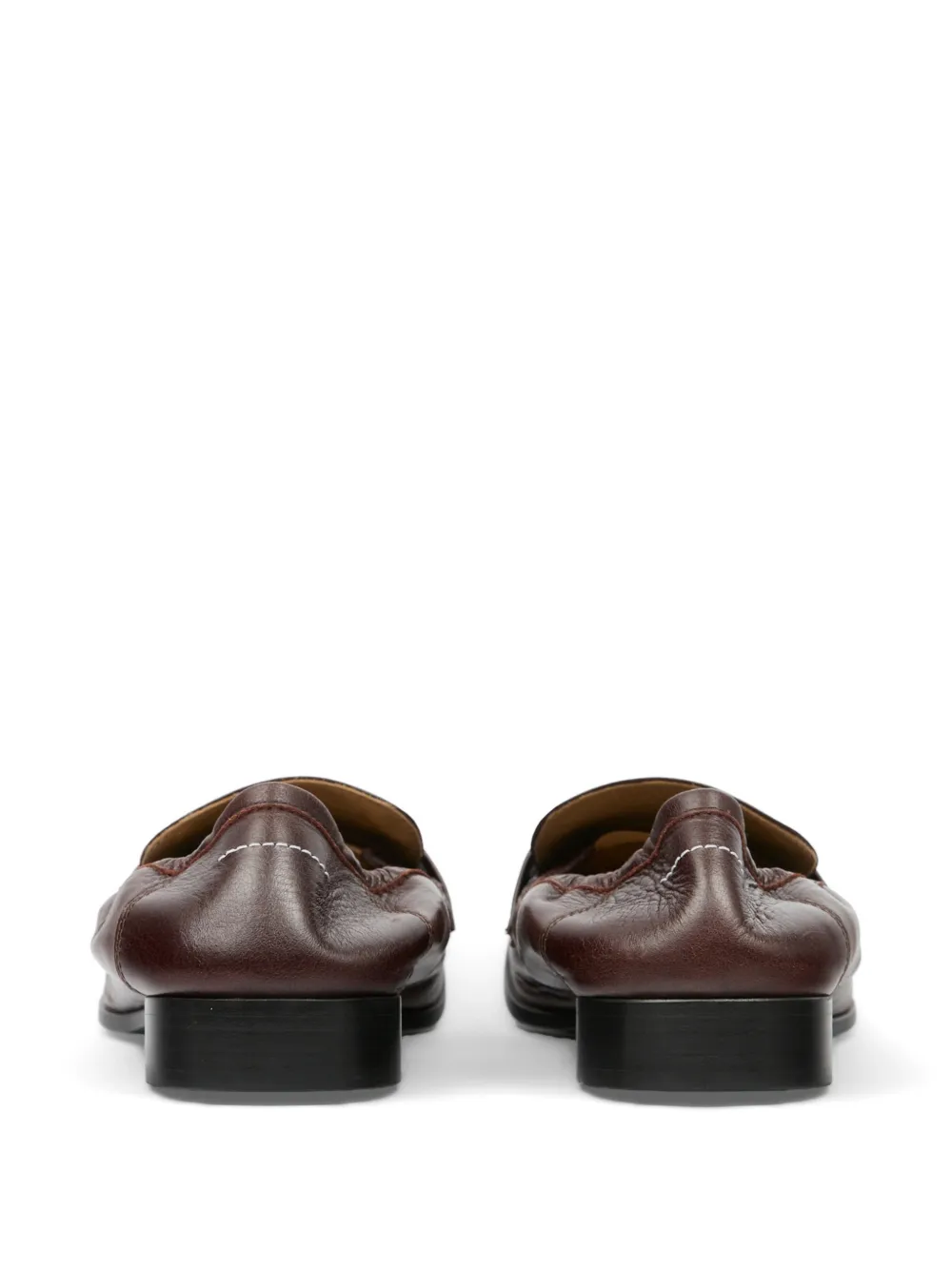 MM6 Maison Margiela Penny leren loafers met bandje Bruin