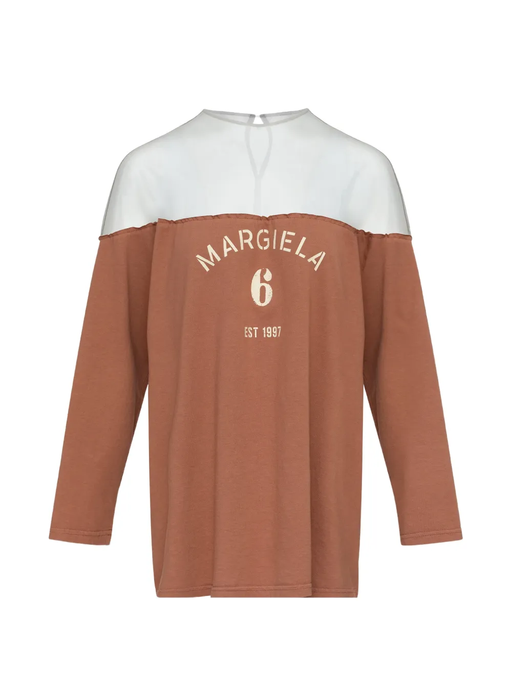 MM6 Maison Margiela T-Shirt mit Print - Braun